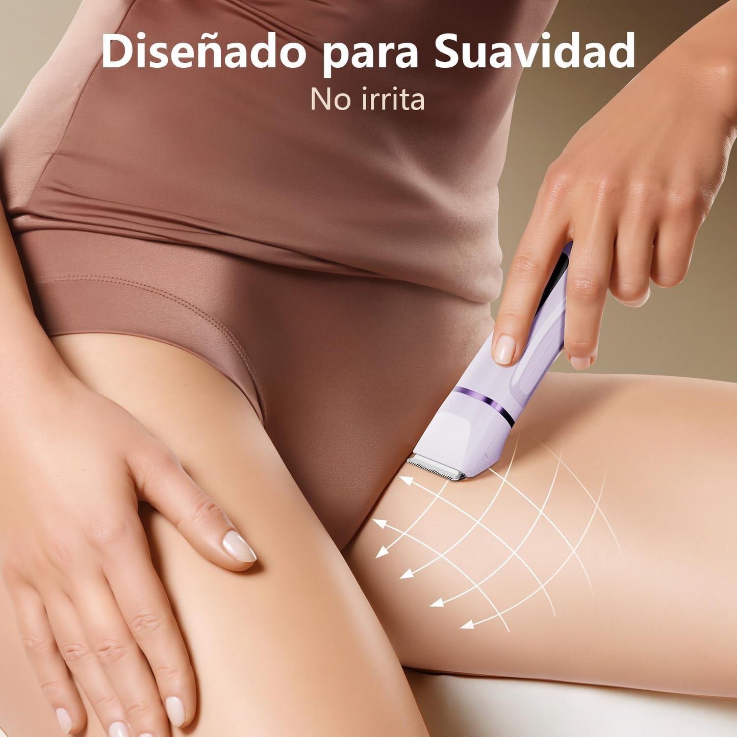Afeitadora Electrica Mujer IPX7 Impermeable - Rasuradora Mujer Zona Intima (Cara, Braces y Cuerpo), Maquinilla Afeitar con 4 Peines de Precisión, Pantalla LED, Recarga USB, Regalos Aniversario