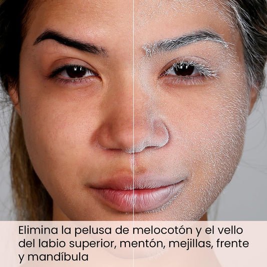 iFANZETECH Rasuradora Facial Mujer Afeitadora Facial: Mini Afeitadora Eléctrica, sin Dolor Elimina el Vello Cara, Labios, Barbilla, Mejillas, Frente, para Premaquillaje, USB-C Recargable, Regalo Mujer